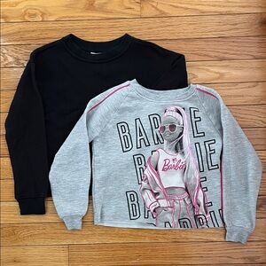 Barbie Black and Gray Kids Sweatshirt Duo